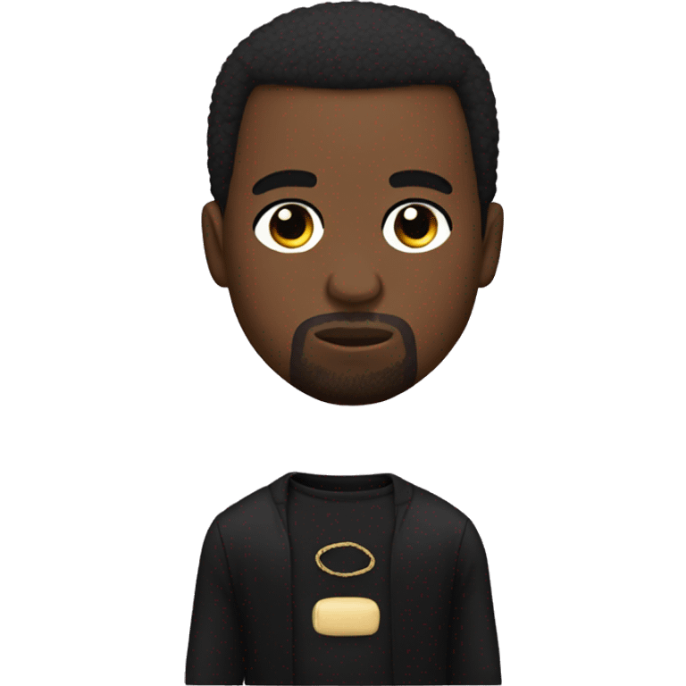 Kanye west wearing a black tutu emoji