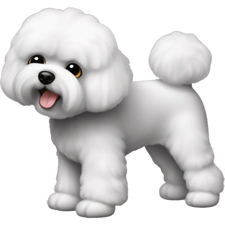 3 leg black bichon frise emoji