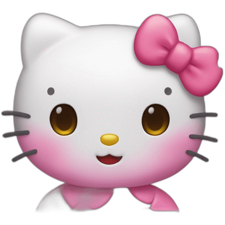 hello kitty who kiss emoji