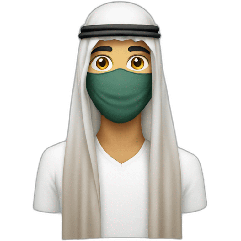 A arab with a mask emoji