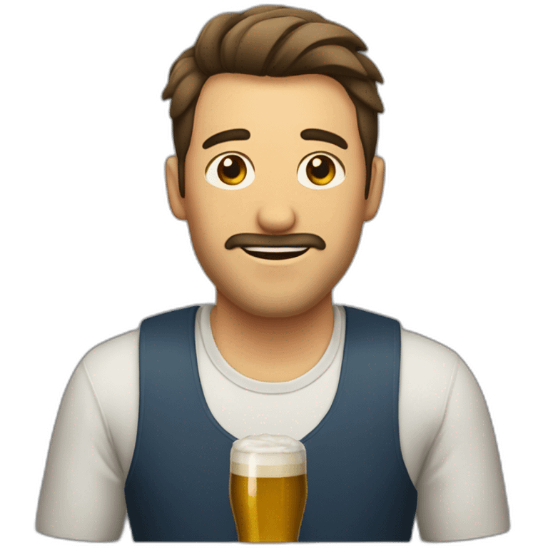 Homme avec bière emoji