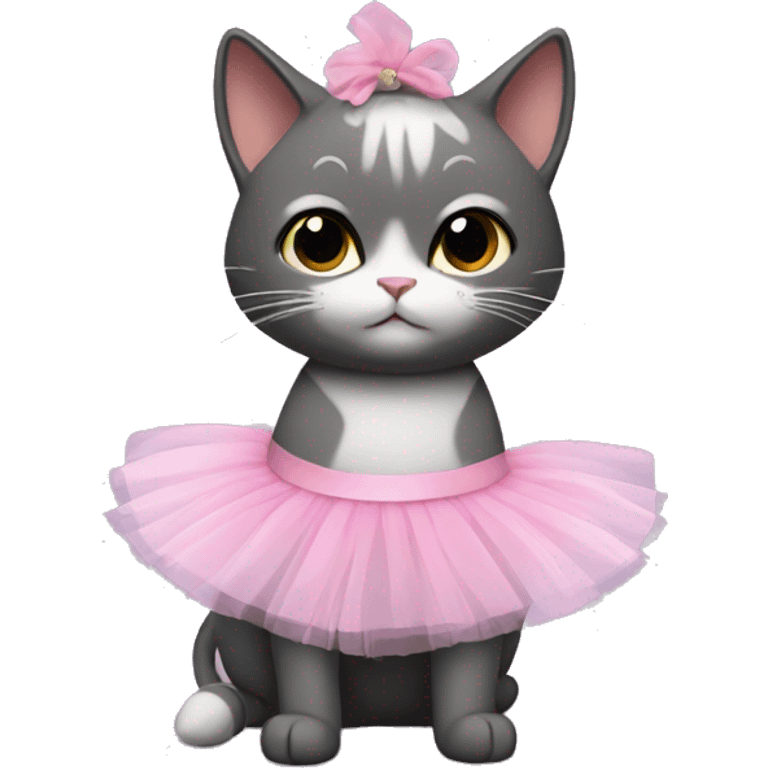 Cat with tutu emoji