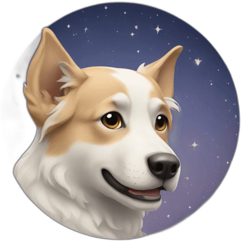 Dog moon emoji