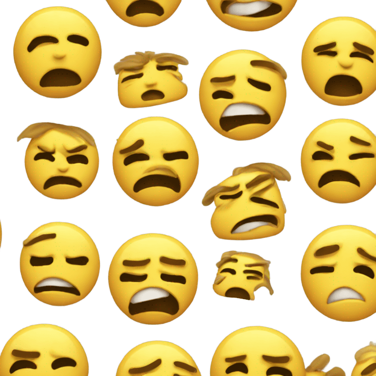 Angry and crying yellow face emoji  emoji