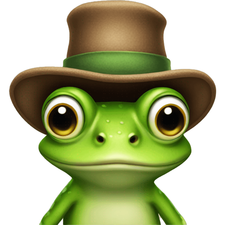 Frog with hat that says sadie emoji