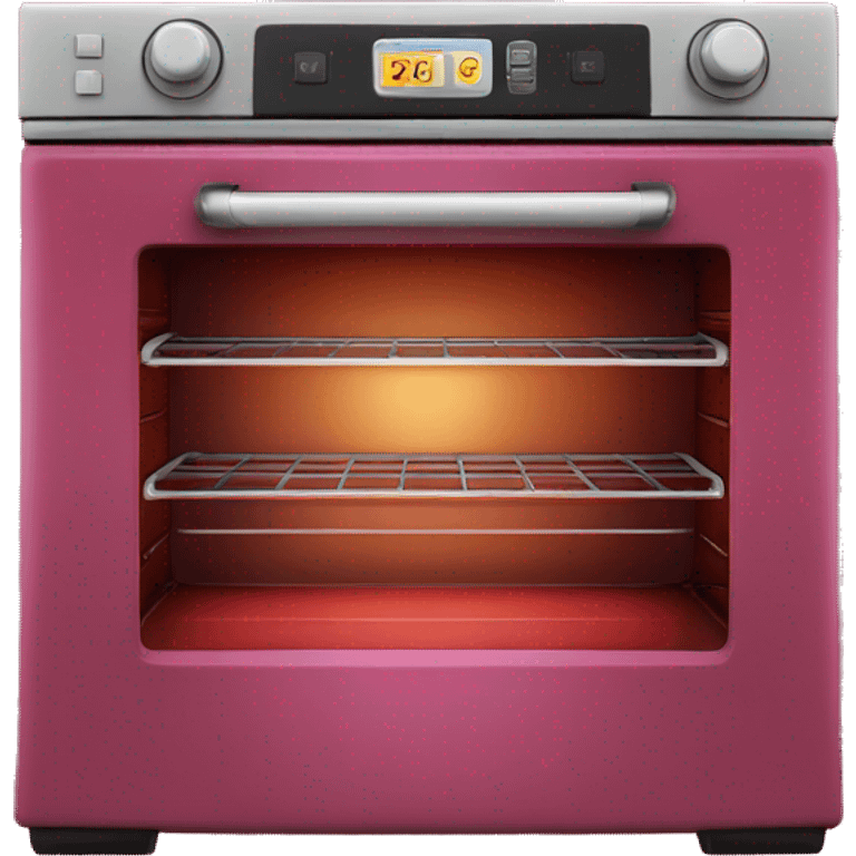 Realistic raspberry color oven isolated. emoji