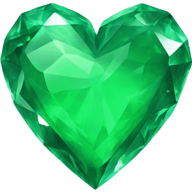 green crystal heart emoji