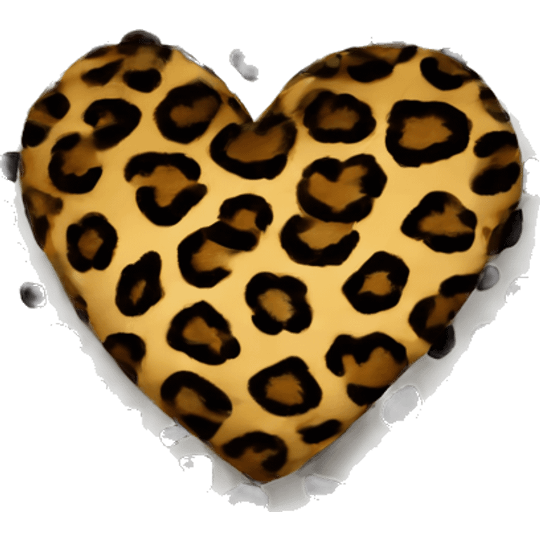 Leopard print heart emoji