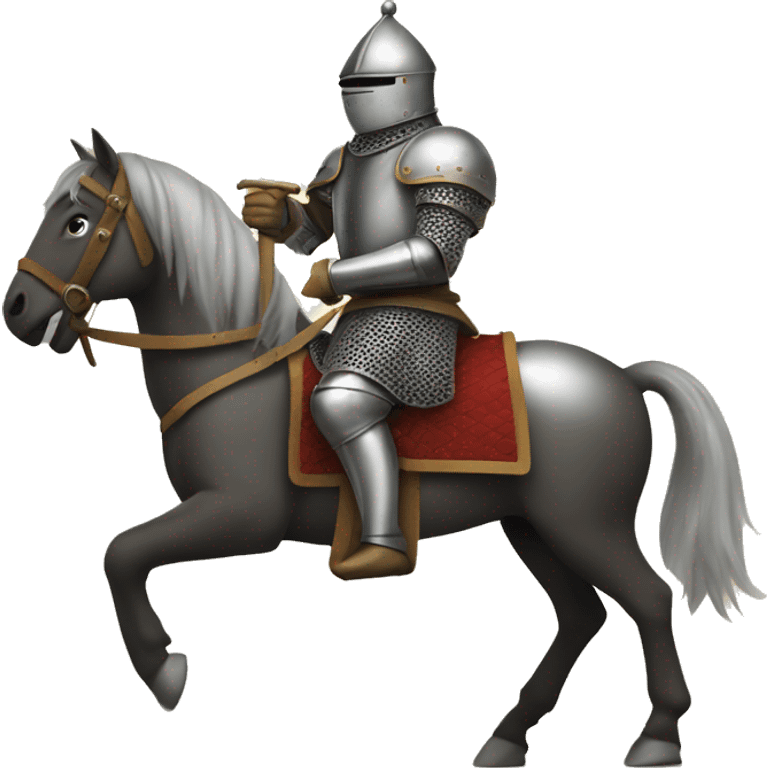 an medieval  knight on  a hors emoji