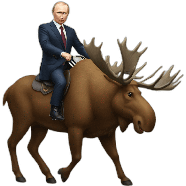 Putin ridding a moose emoji