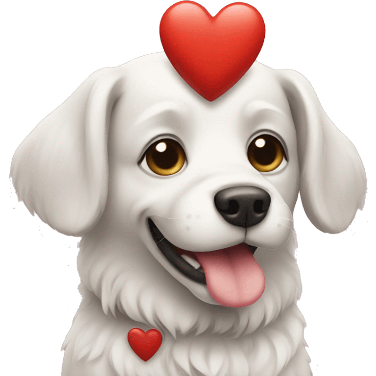 Dog with heart emoji