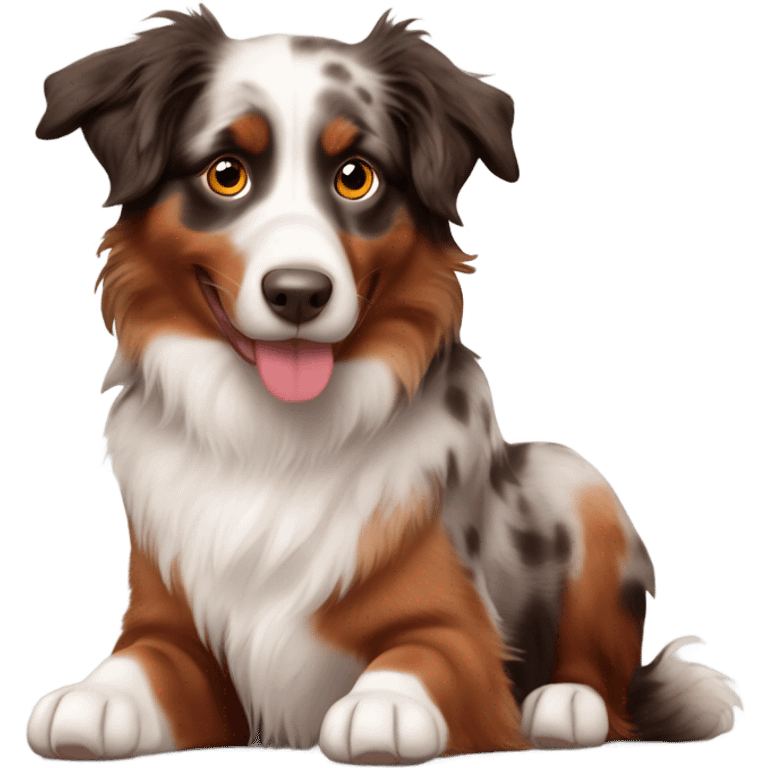 Red Merle mini Australian Shepherd  emoji