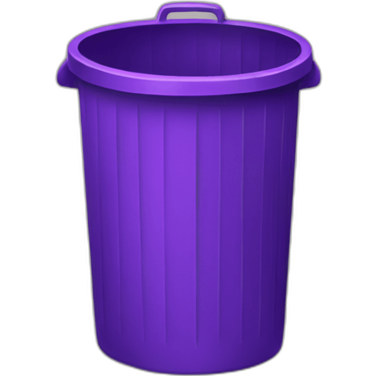 purple trash can emoji