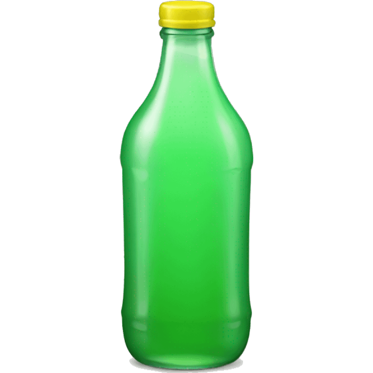 Yellow green soda bottle emoji