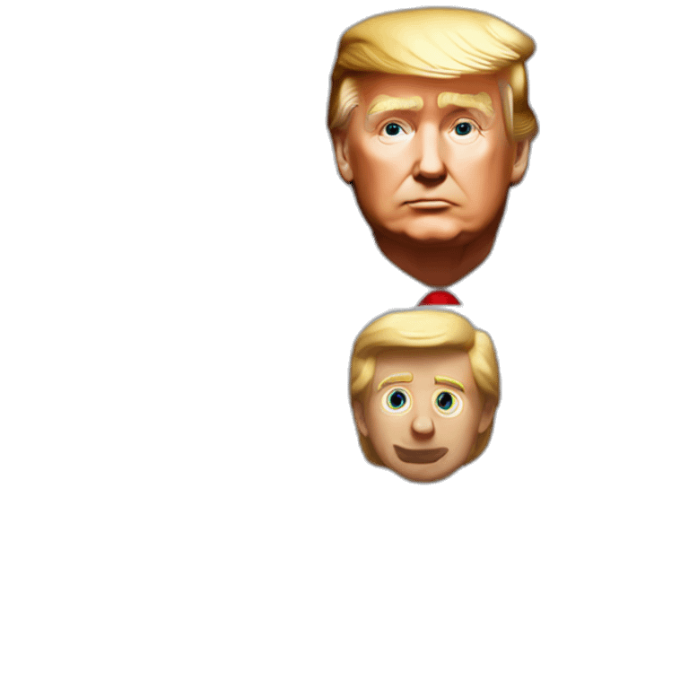 Donald J Trump photographed emoji