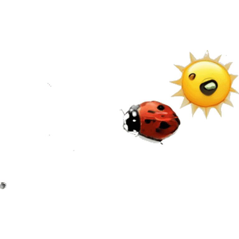 Ladybug in the sun emoji