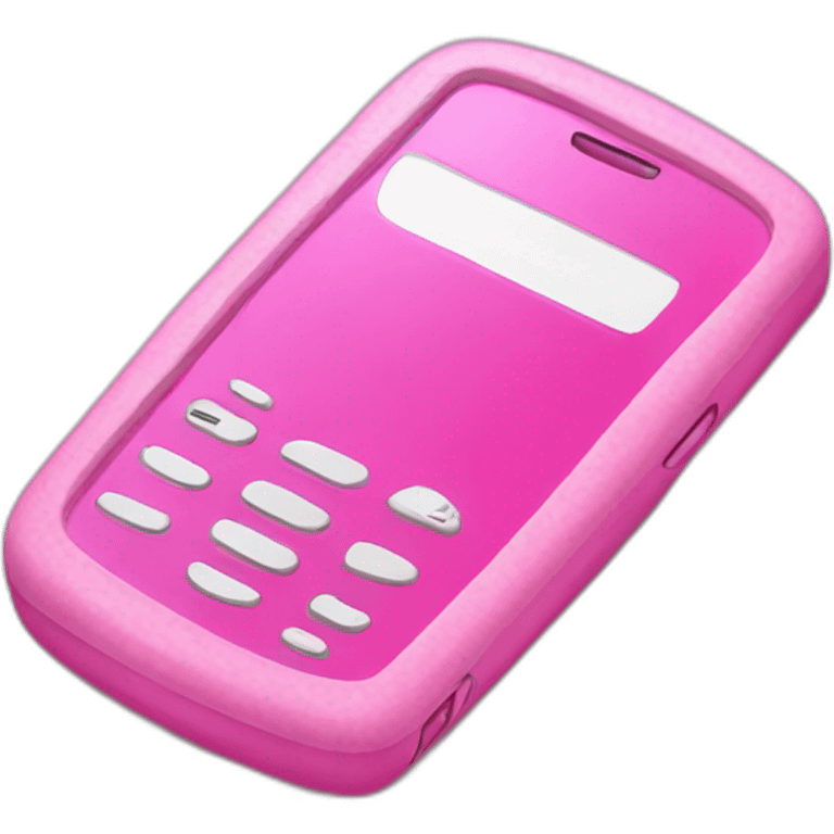 Pink cell phone emoji