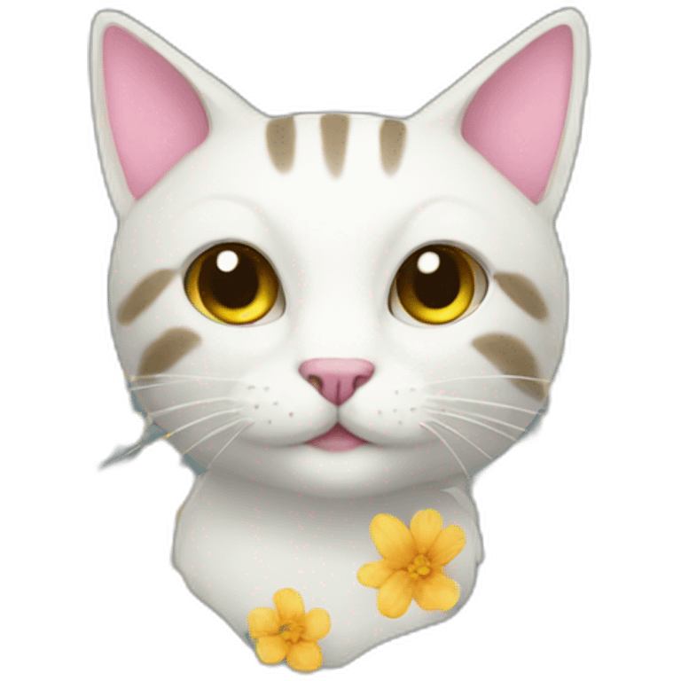 flower cat emoji