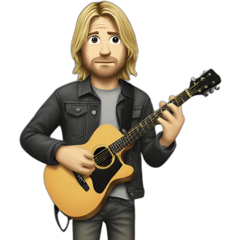 Kurt Cobain playing guitar emoji