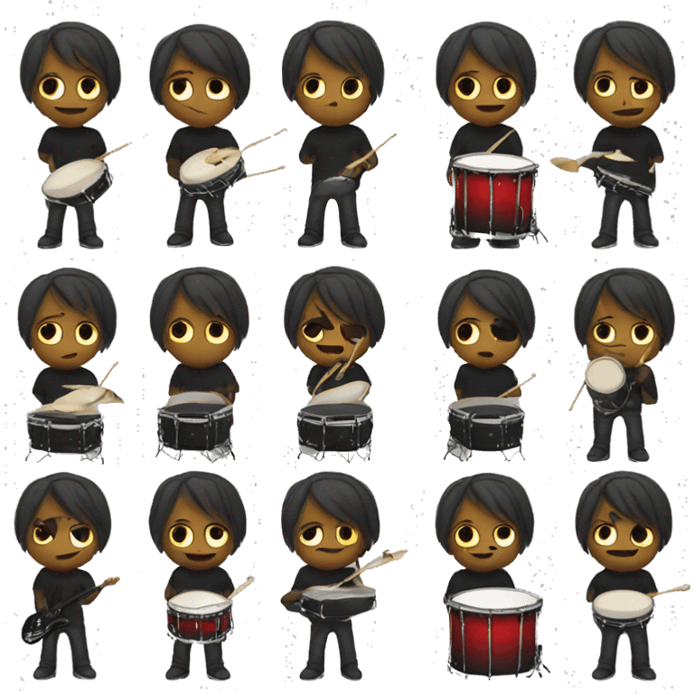 emo playing drums emoji