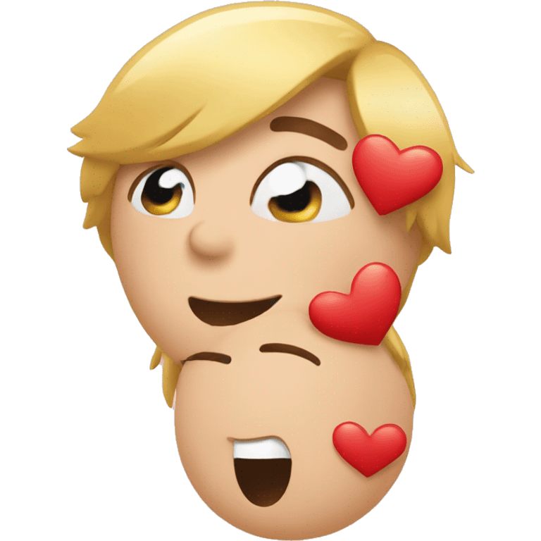 Emoticon. Falling in love.  emoji