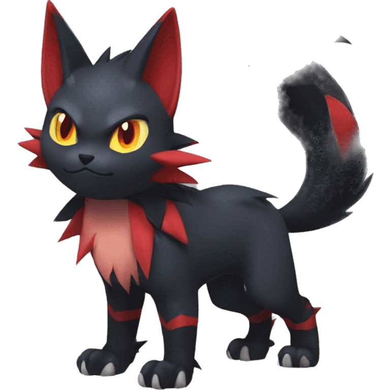  Kawaii Edgy Cool Beautiful Nargacuga-Torracat-Litten-Zorua-Zoroark full body emoji