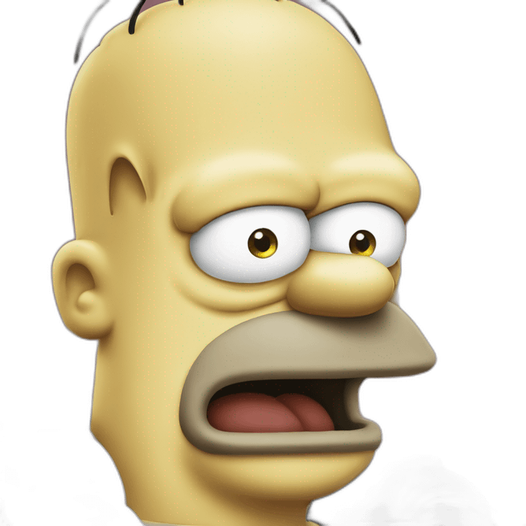 Homer simpson who are angry emoji