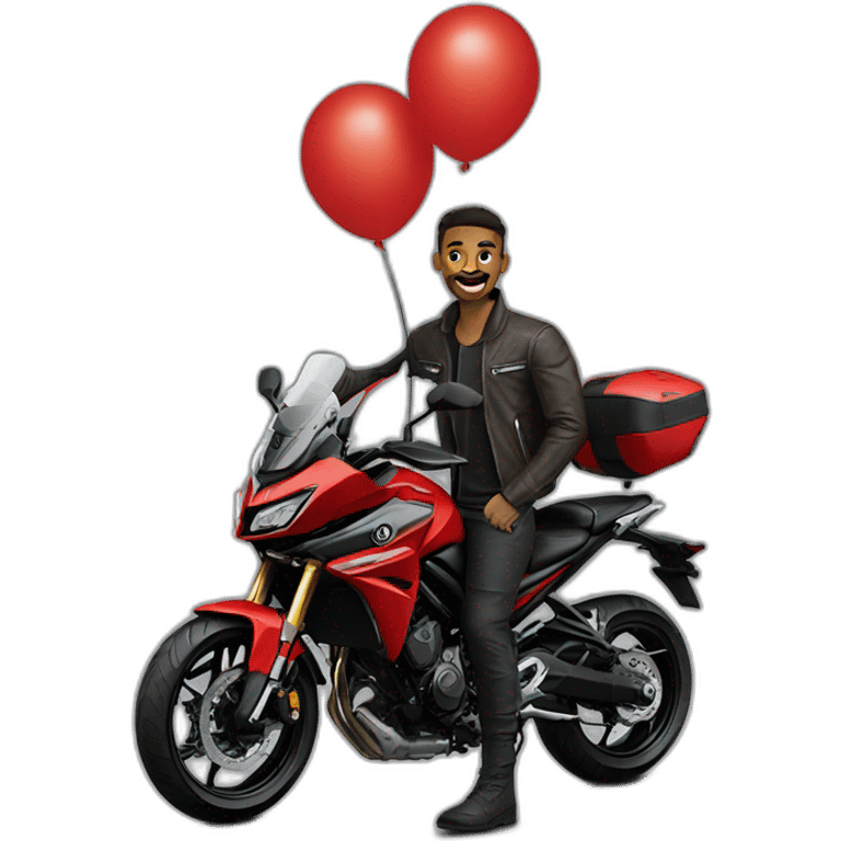 Man on red Yamaha tracer 9 emoji