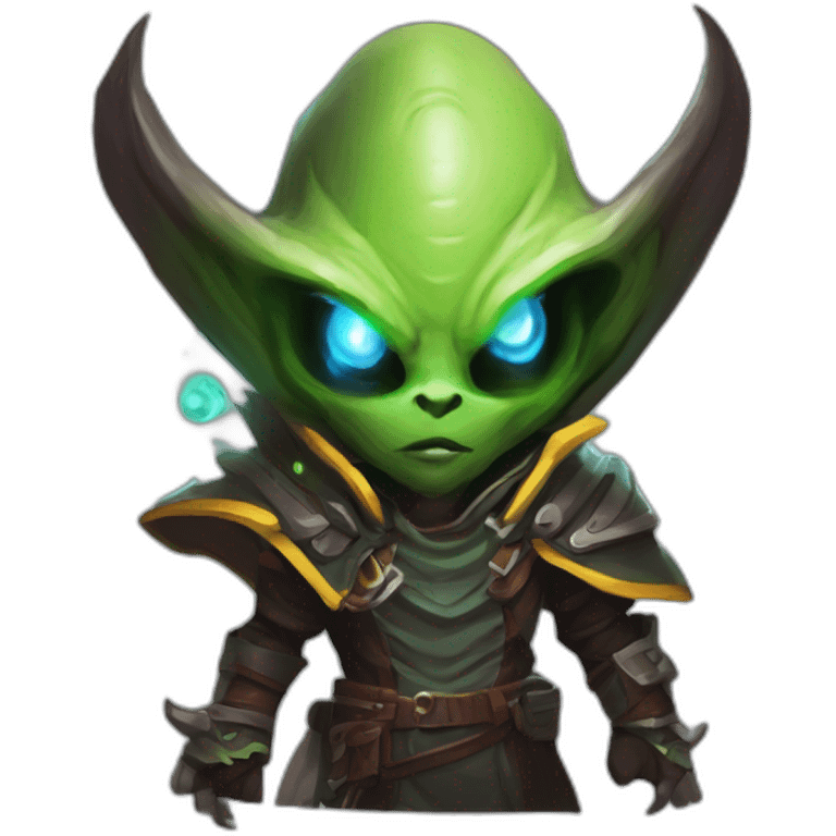 alien demon hunter scifi roguelike rpg style inspired by slay the spire digital art emoji