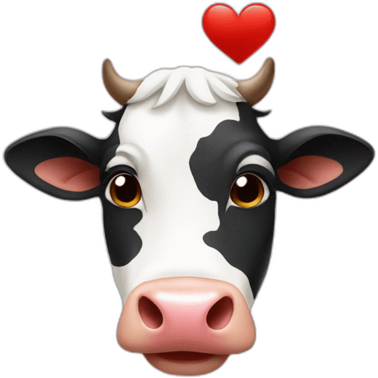  cow with heart emoji