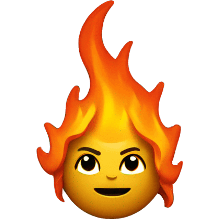 the flame icon with Lego style emoji