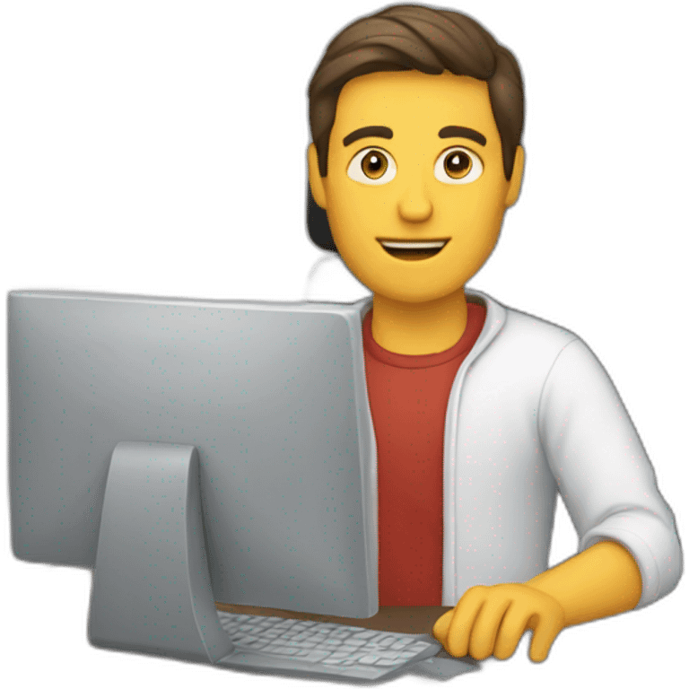 A man using computer  emoji