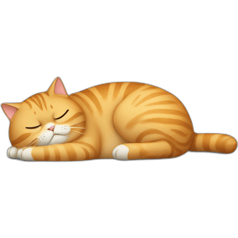 A fat cat laying on the back emoji