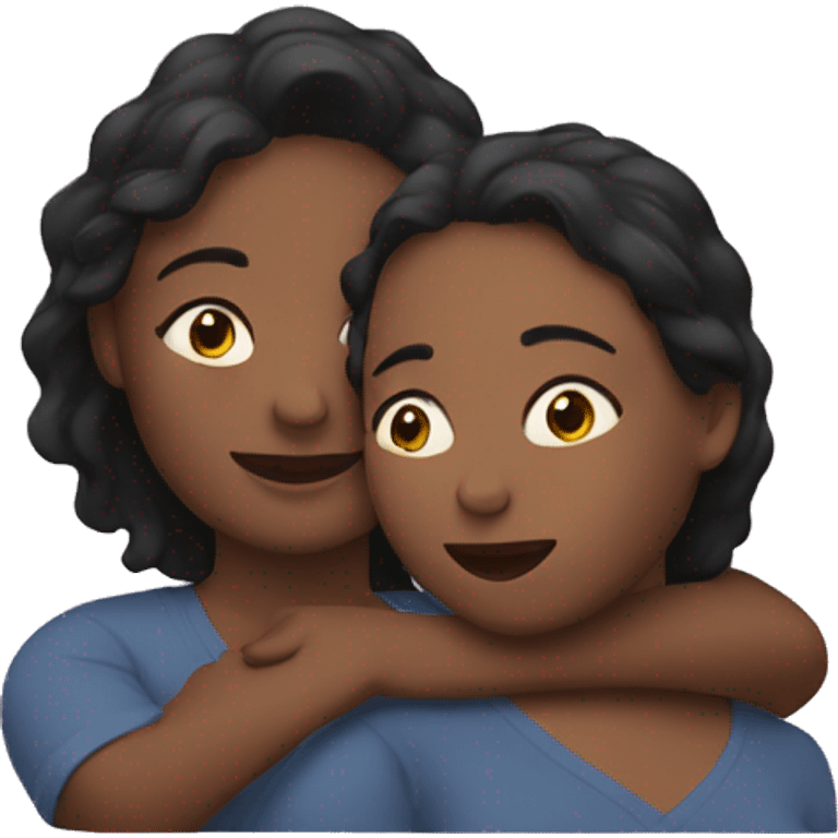 Two women cuddling emoji