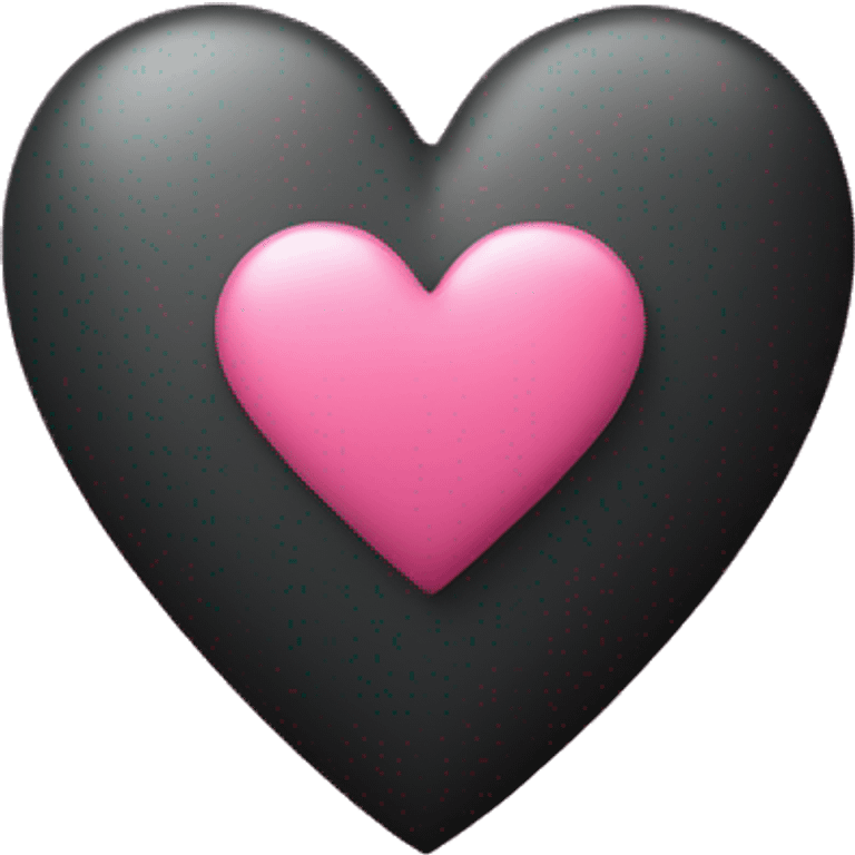 Cuore nero con stelline rosa emoji