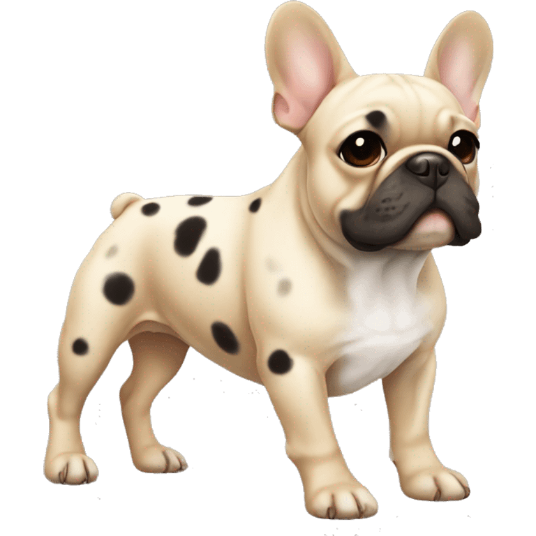 French bulldog beige with dark spots on the body emoji