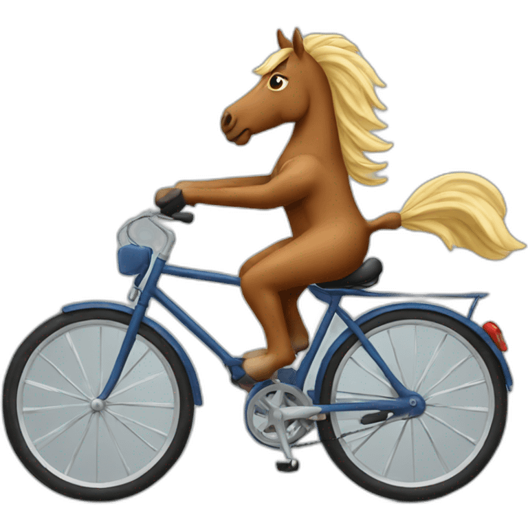 Horse on a bike emoji