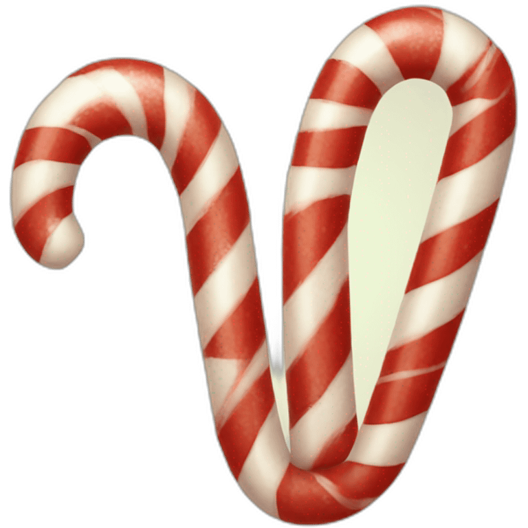 christmas candy cane decorated emoji