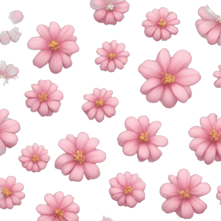 Bunch of pastel pink flowers realistic emoji