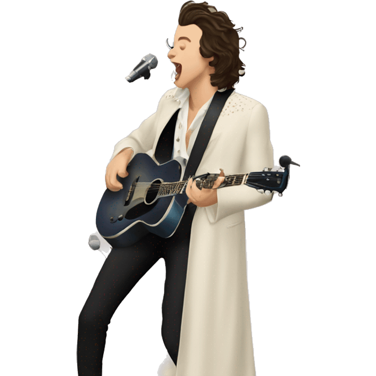 singer Harry Styles performing while Love on Tour emoji