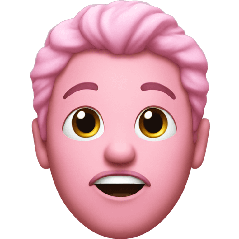 Pink mad face emoji