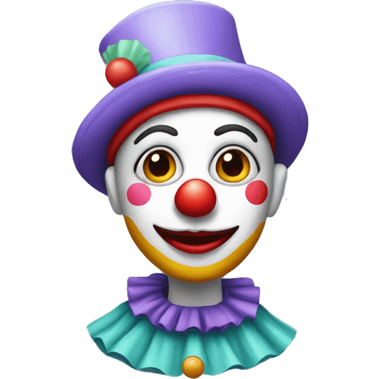 clown wearing a bonnet emoji