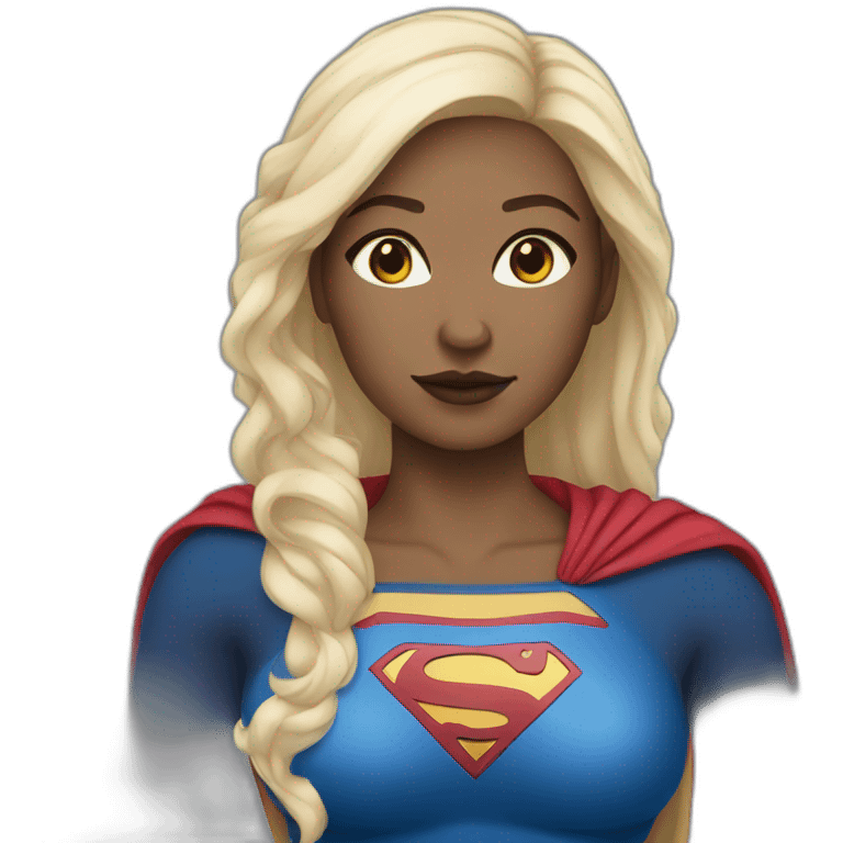 Superwoman light skin dark hair emoji