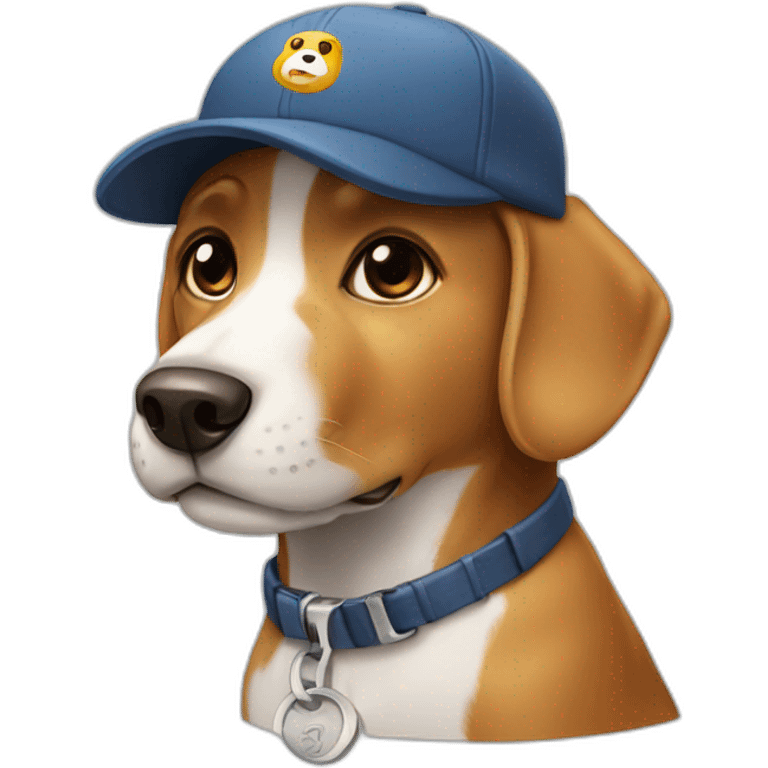 Dog wearing a cap emoji