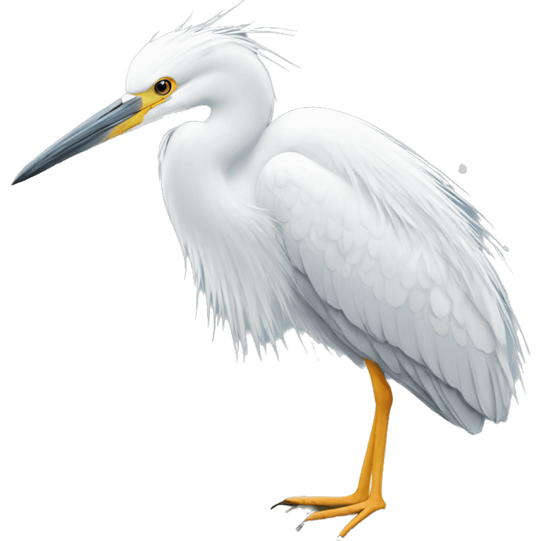 snowy heron emoji