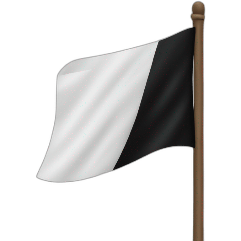 white flag with a black head emoji