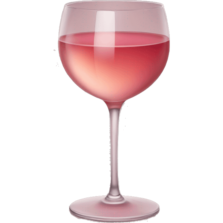 Glass of rose wine  emoji