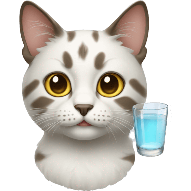 cat with glass emoji