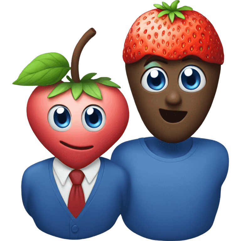 blueberry an strawberry emoji