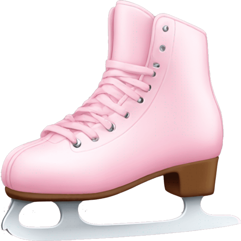 Soft pink ice skate emoji